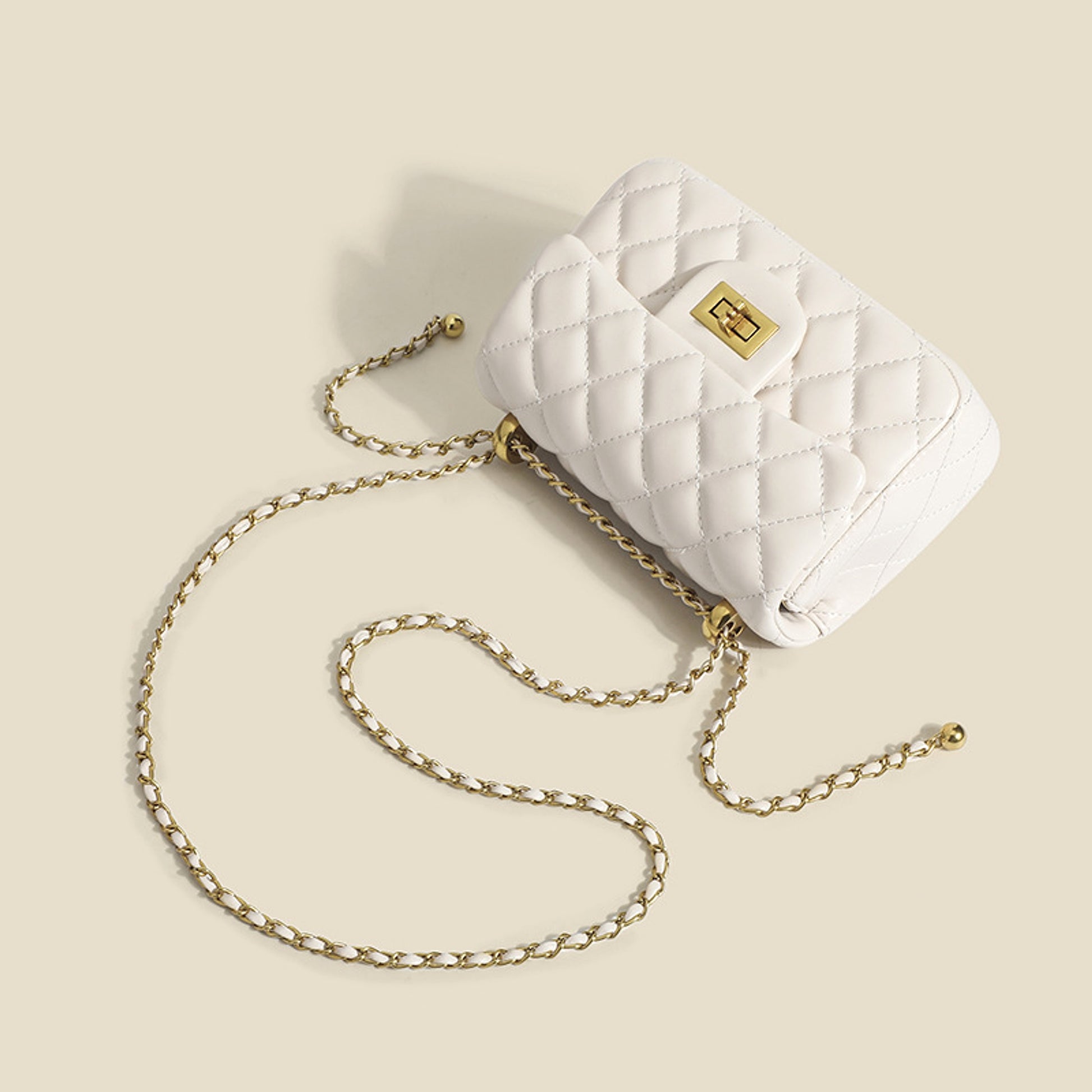 LumièreMini™ – Quilted Soft Chain Crossbody Bag - enhanced image 1