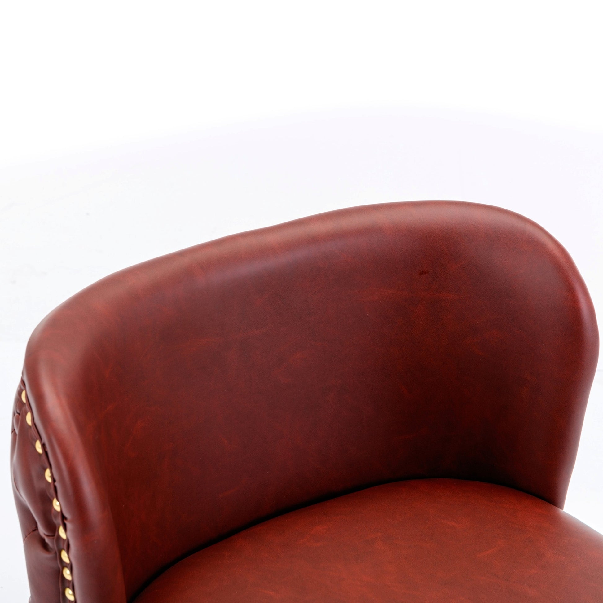 LuneluX_Home – Modern PU Leather Swivel Barstools (Set of 2, Burgundy) - enhanced image 1