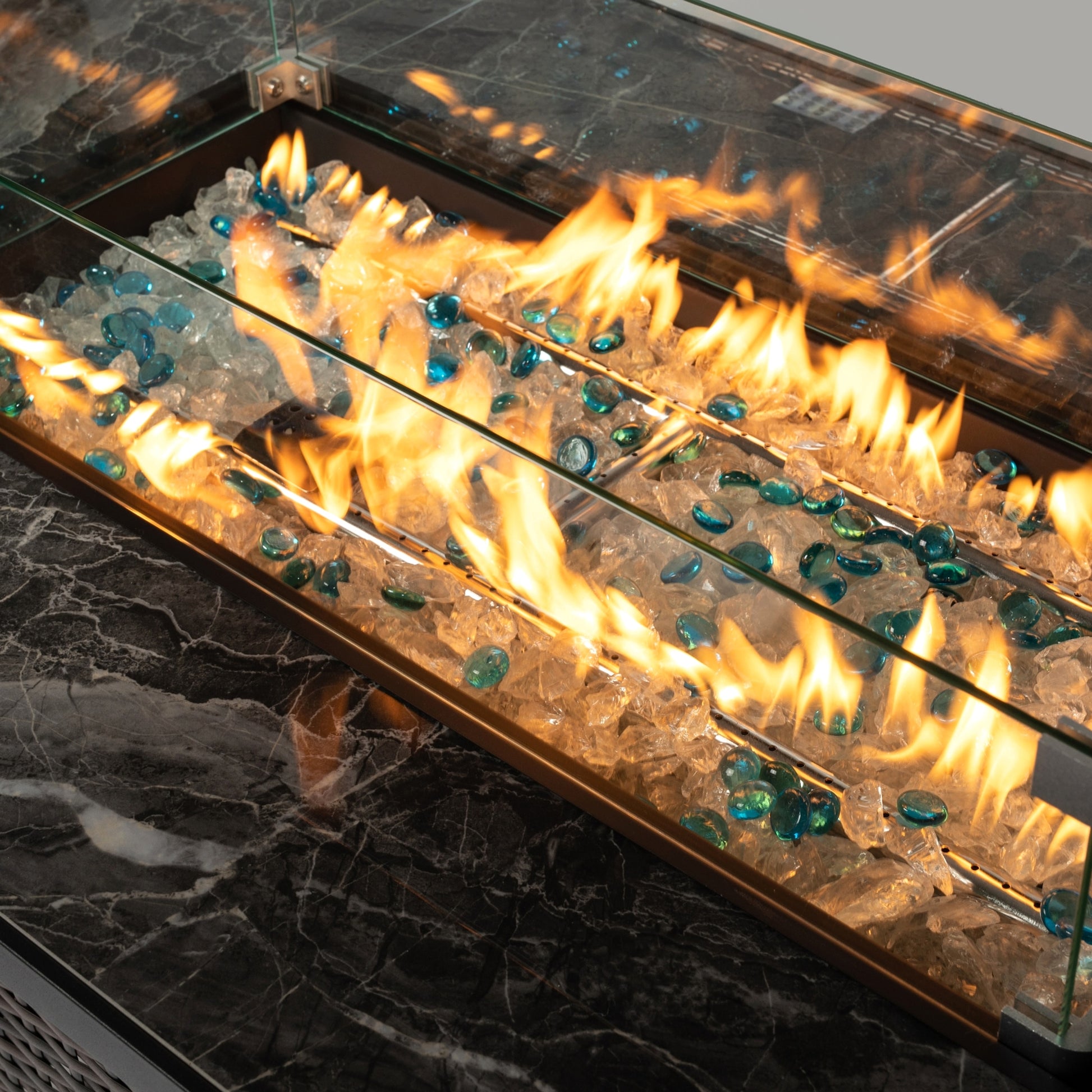 LuneluX_Home – Outdoor Propane Fire Table (44", Espresso) - enhanced image 1