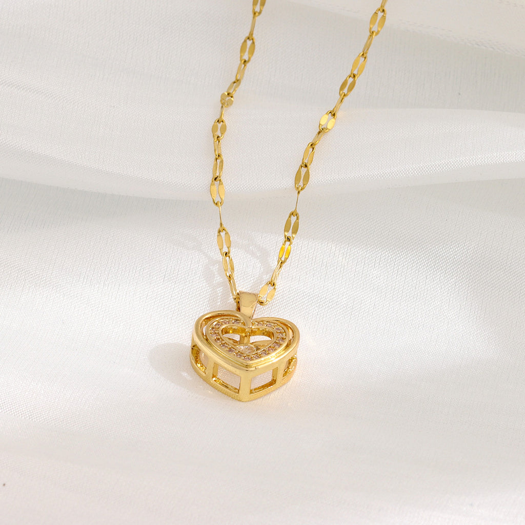 LuxeJewels™ – Double Layer Love Necklace (Titanium Steel) - enhanced image 1