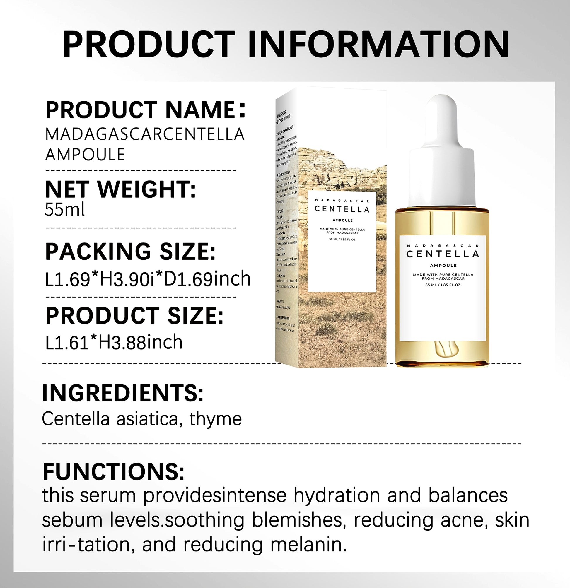 Madagascar Centella Face Serum – Calm, Hydrate & Heal - enhanced image 1