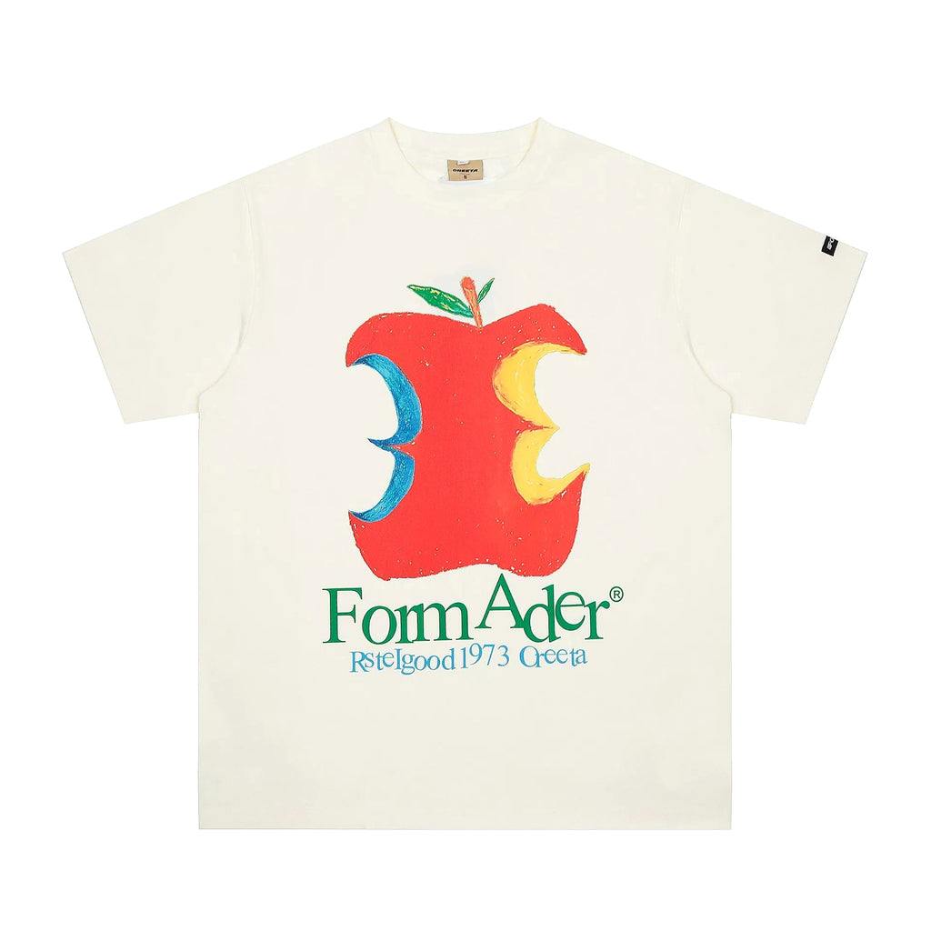 Men's Apple Bite Graphic Round Neck T-Shirt - enhanced image 1