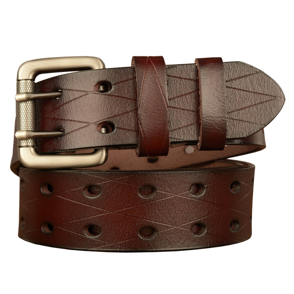 Men's Double Pin Buckle Casual Belt - enhanced image 1