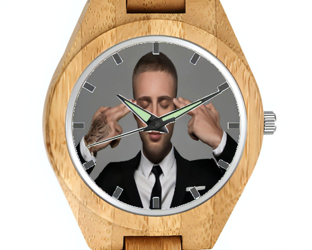 Men’s Custom Engraved Wooden Photo Watch – Unique Personalized Gift - enhanced image 1