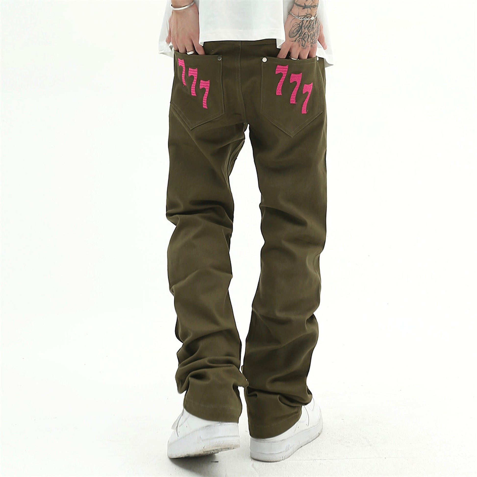 UrbanEdge™ – Embroidered Streetwear Jeans for Men (Handfinished) - enhanced image 1