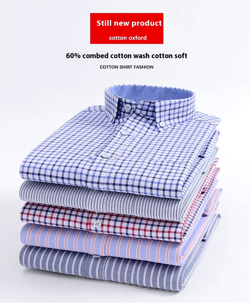 Men's Purified Cotton Long Sleeve DressShirt Anti-wrinkle Heartless Slim Fit - enhanced image 1