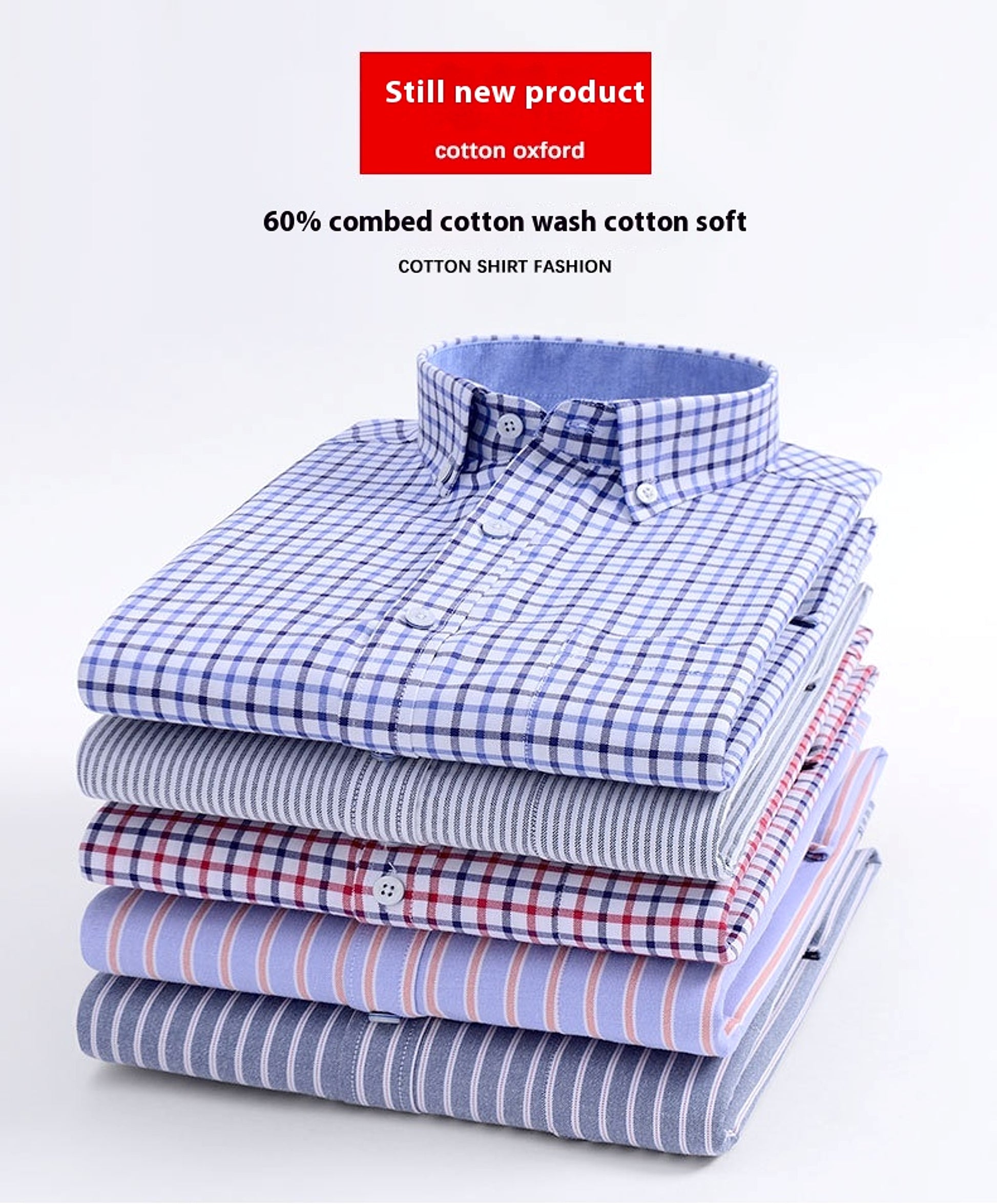 Men's Purified Cotton Long Sleeve DressShirt Anti-wrinkle Heartless Slim Fit - enhanced image 1