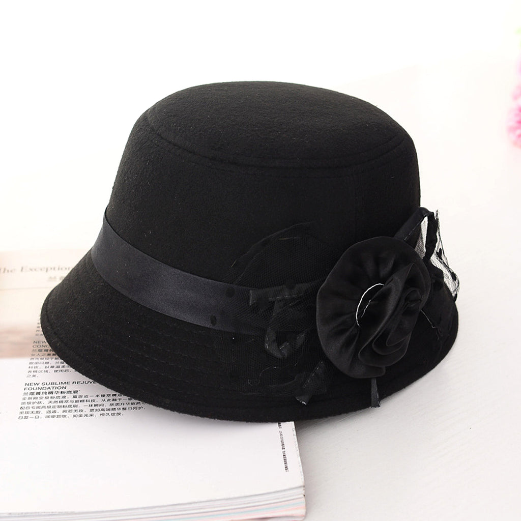 New Style Casual Ladies Big Brim Woolen Hat - enhanced image 1