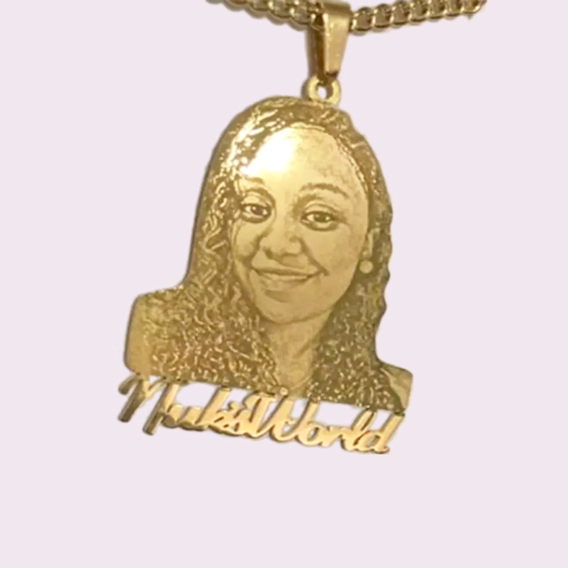 Photo Necklace Children Cartoon Pendant Titanium Steel - enhanced image 1