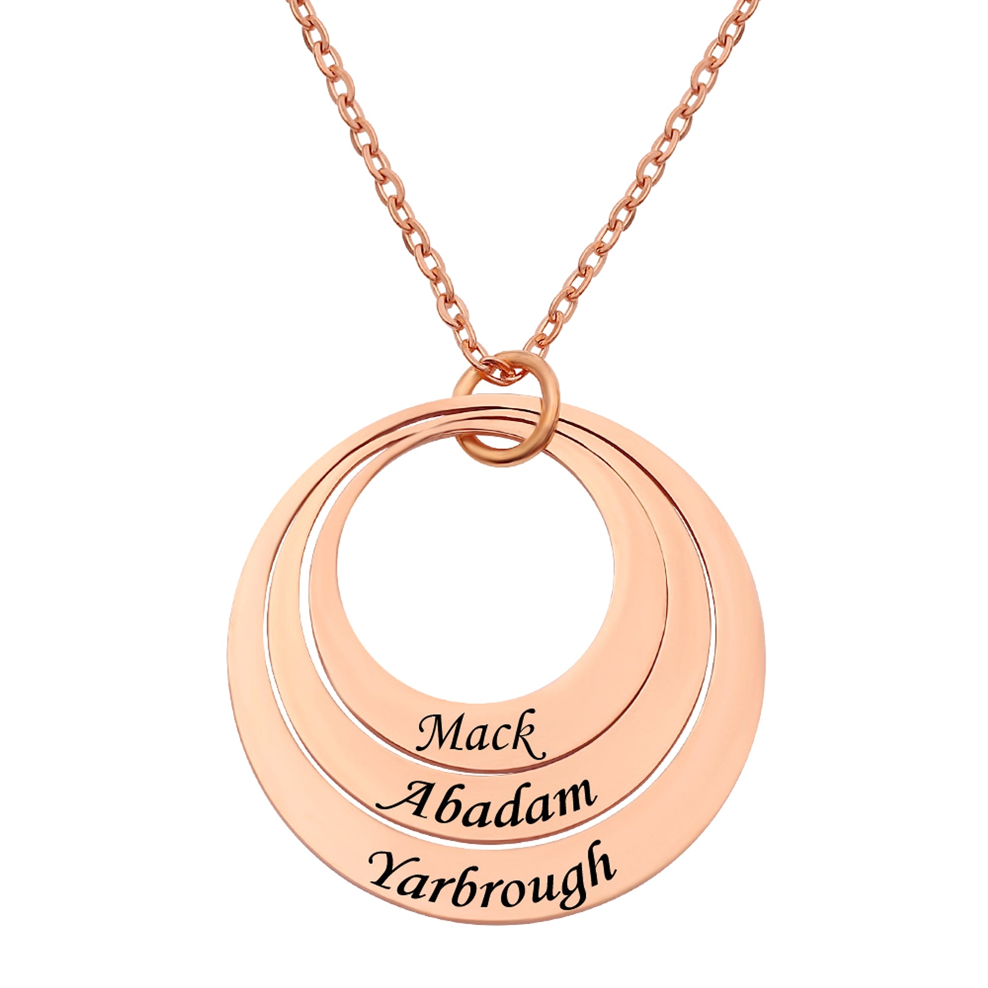Custom Engraved Three-Name Necklace – A Symbol of Love & Connection! - enhanced image 1