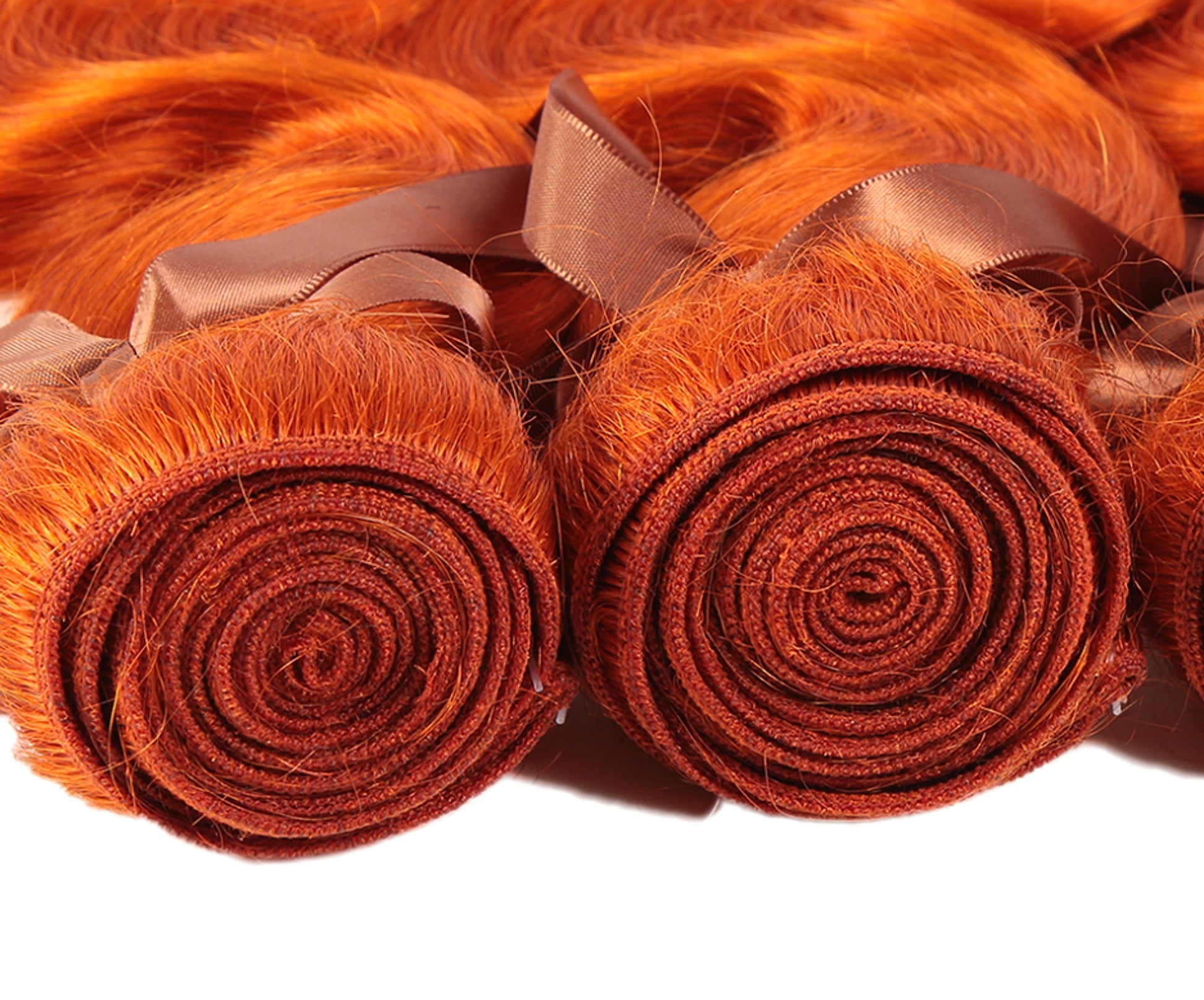 LuxeWave Real Hair Curtain Block Orange - enhanced image 1
