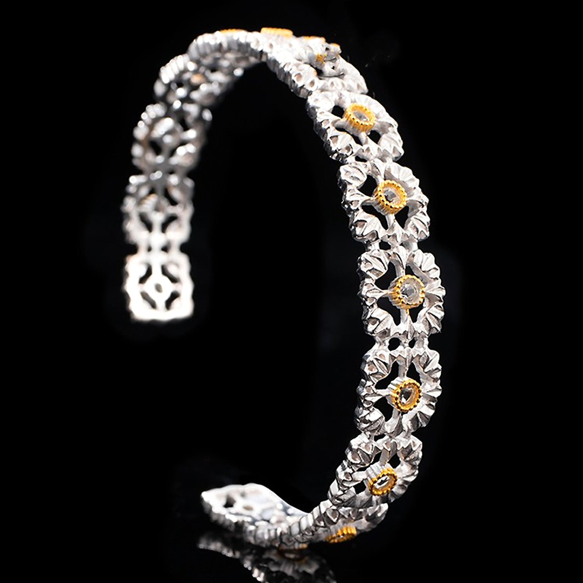 S925 Silver Natural Topaz Bracelet - enhanced image 1
