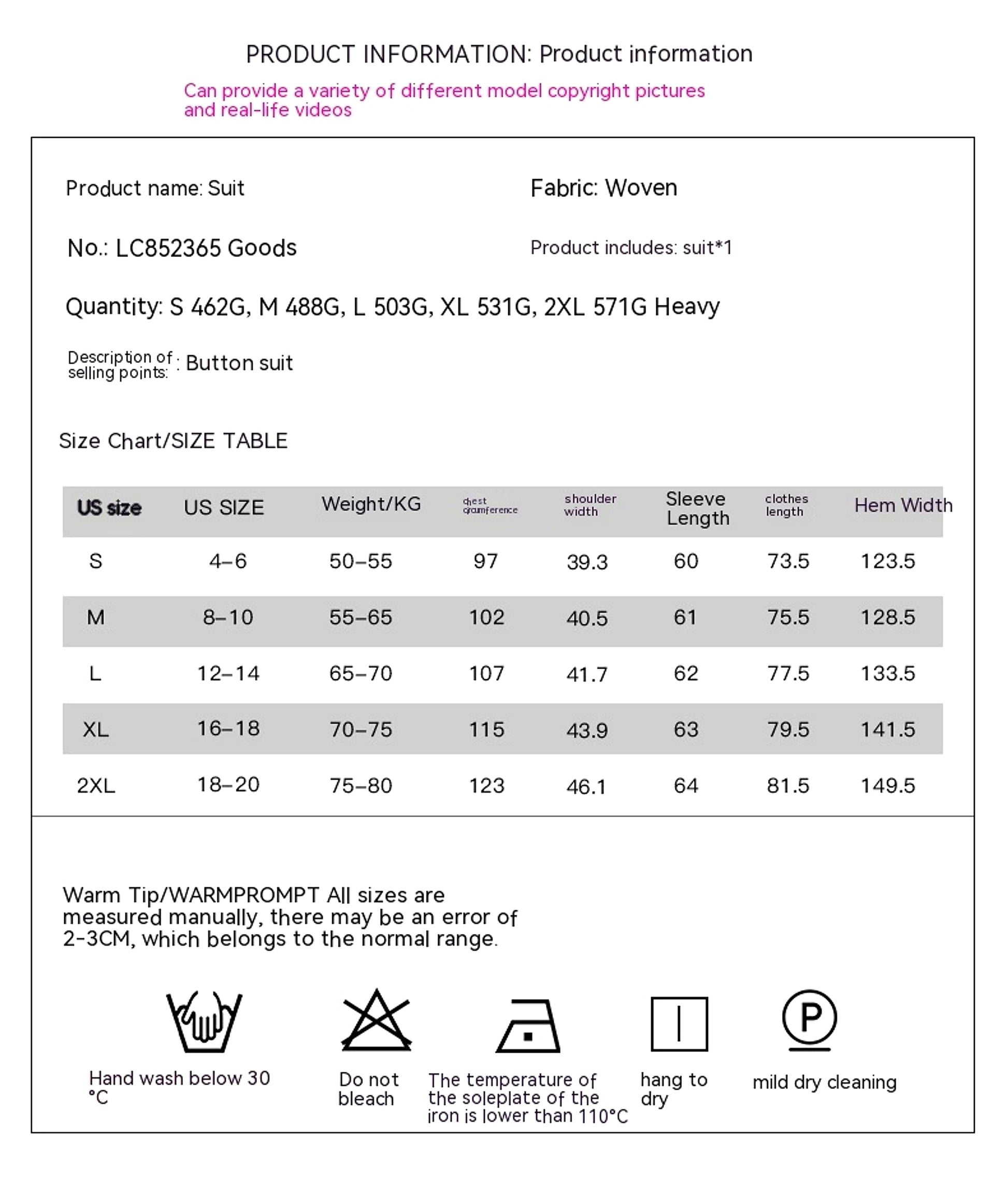 Long Sleeve Business Wear Jacket - enhanced image 1