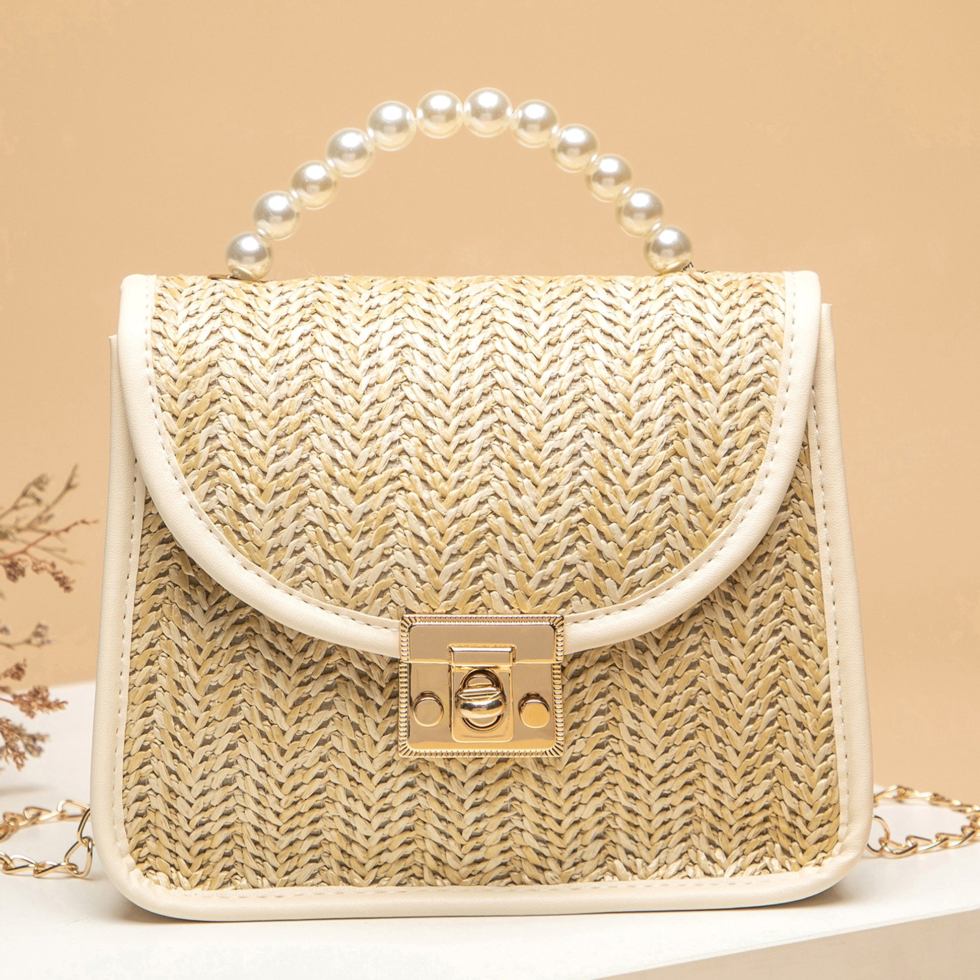 SolunaWeave™ – Petite Pearl Straw Bag - enhanced image 1