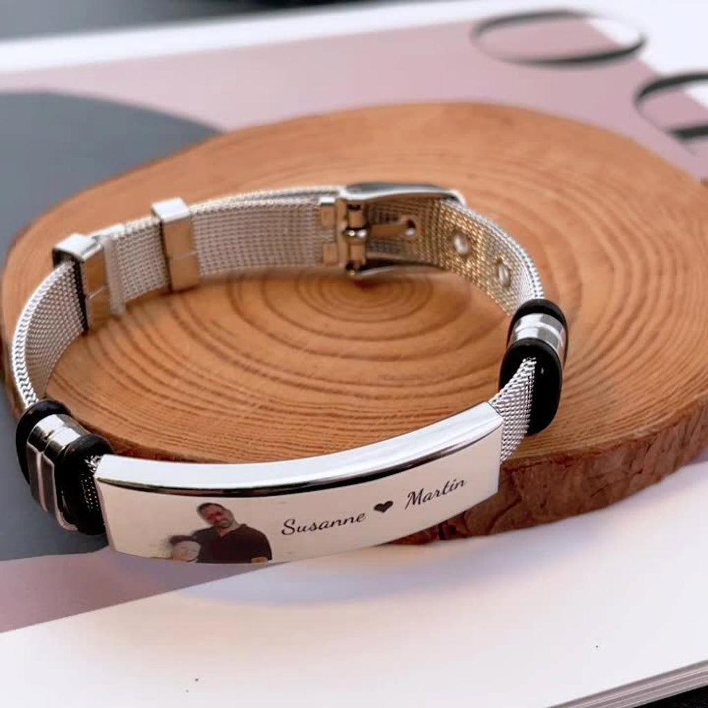 Stainless Steel Mesh Strap Bracelet – Sleek & Durable Design - enhanced image 1