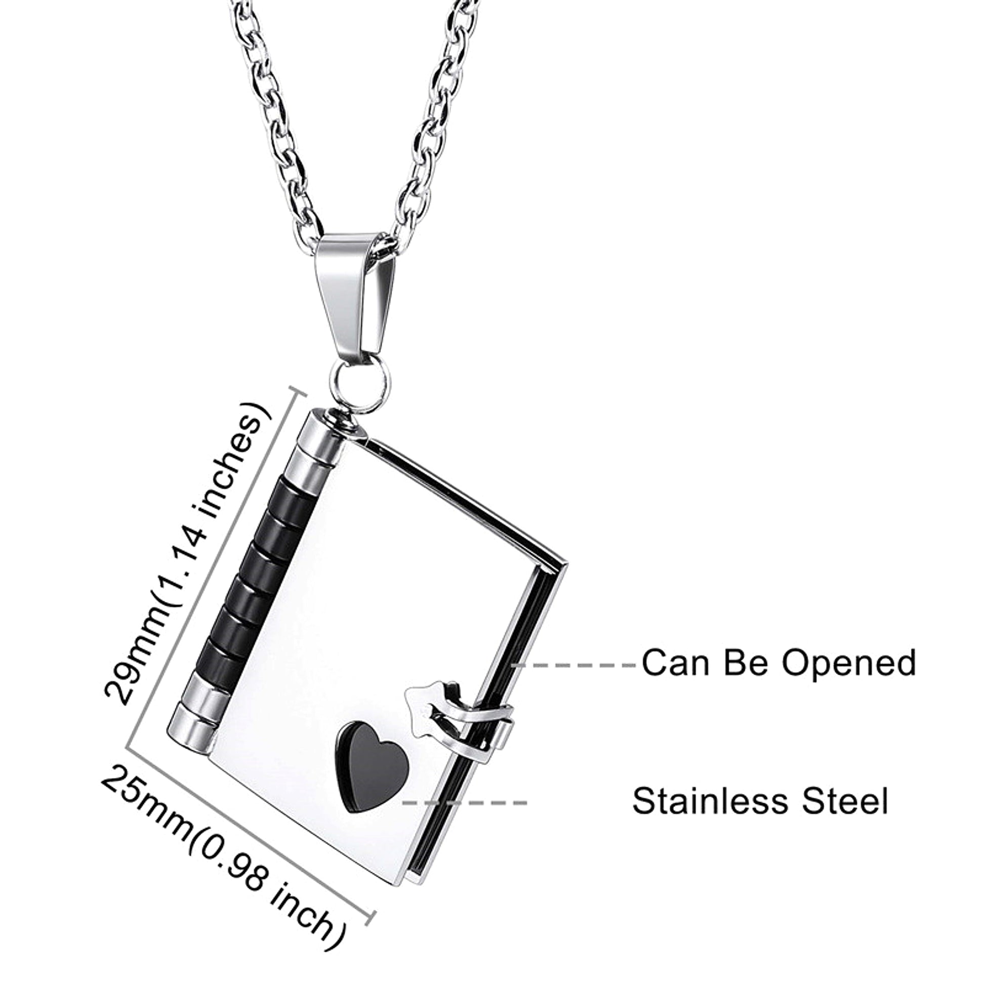 LuxeJewels™ – LoveBook™ Couple Pendant - enhanced image 1