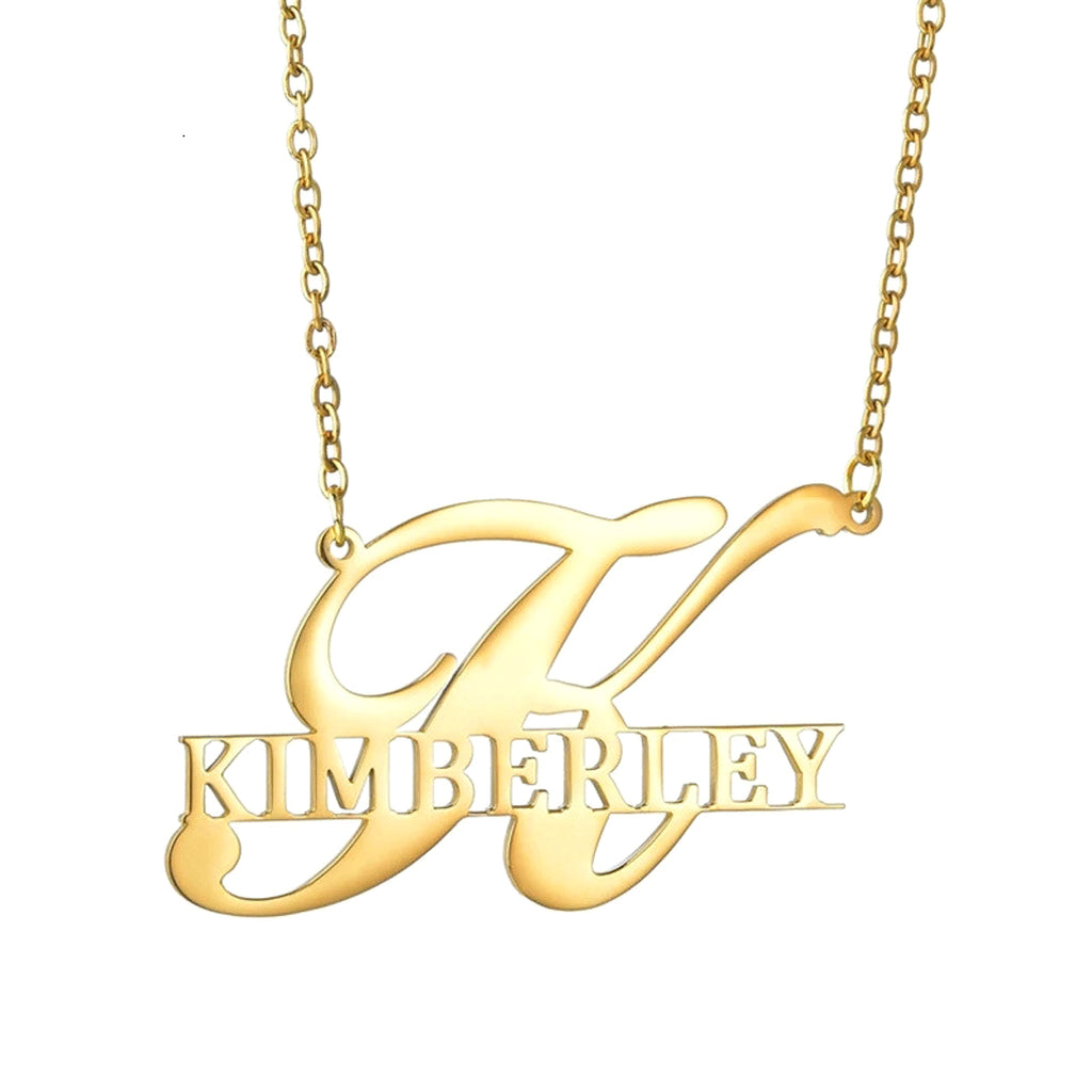 Stainless Steel Initial Capital Men's And Women's Necklace Pendant - enhanced image 1