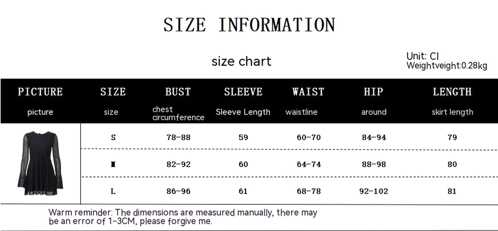 Temperament Crew Neck Horn Long Sleeve Mesh Dress Skinny Skirt - enhanced image 1