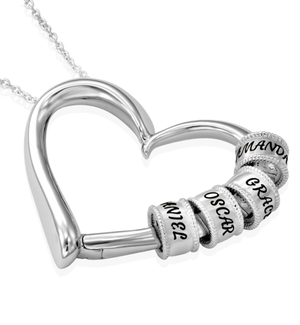 Thanksgiving Heart Love Beaded Pendant Necklace – Elegant & Meaningful Jewelry - enhanced image 1