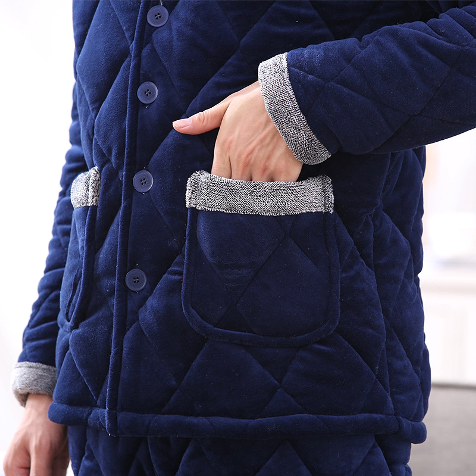 Thick quilted pajamas - enhanced image 1