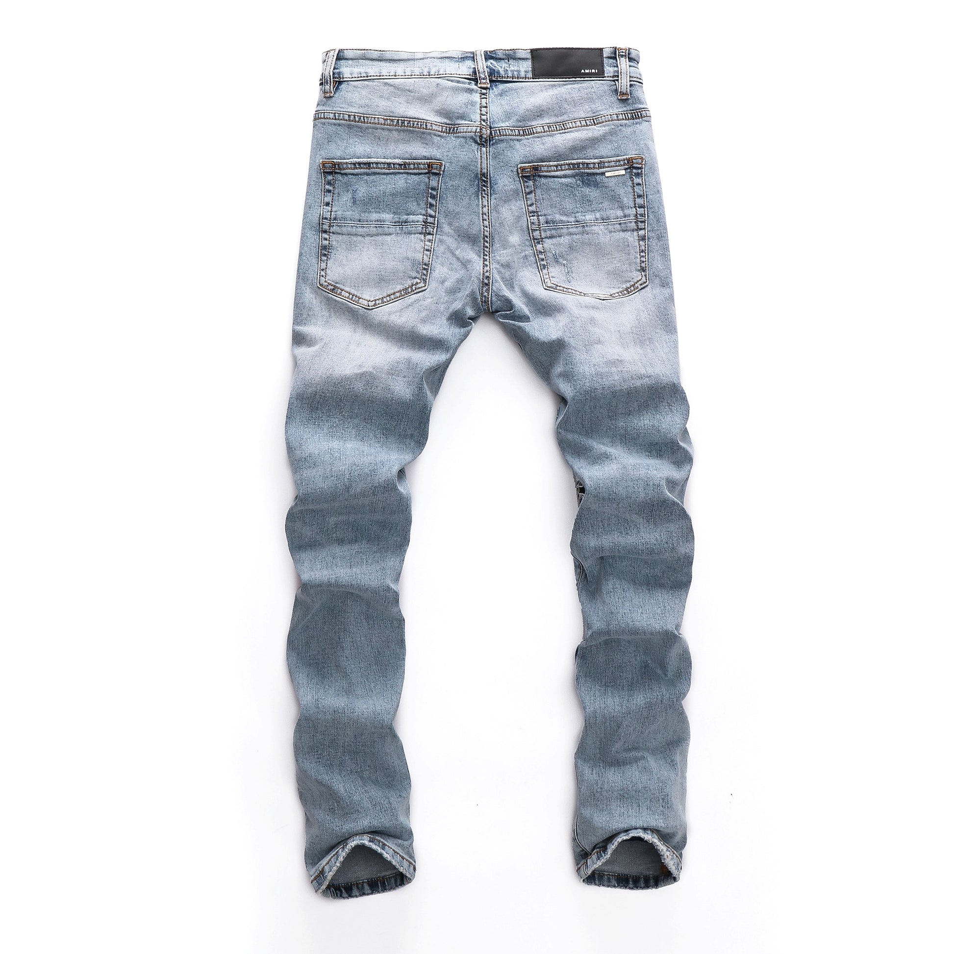 Trendy Washed White Scum Men's Jeans – Slim Fit, Hand-Finished - enhanced image 1