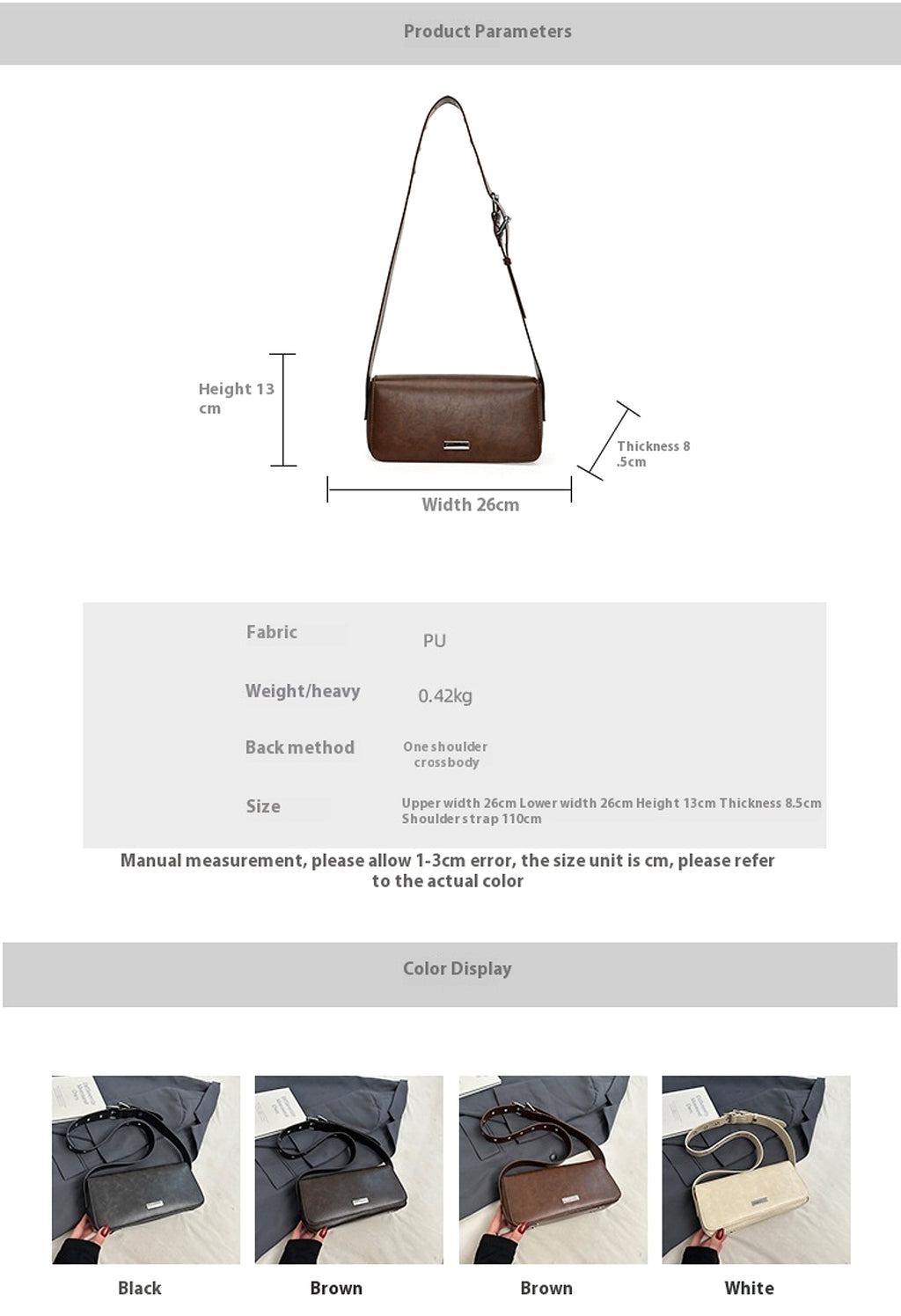 UrbanEase™ – Nylon Baguette Bag - enhanced image 1