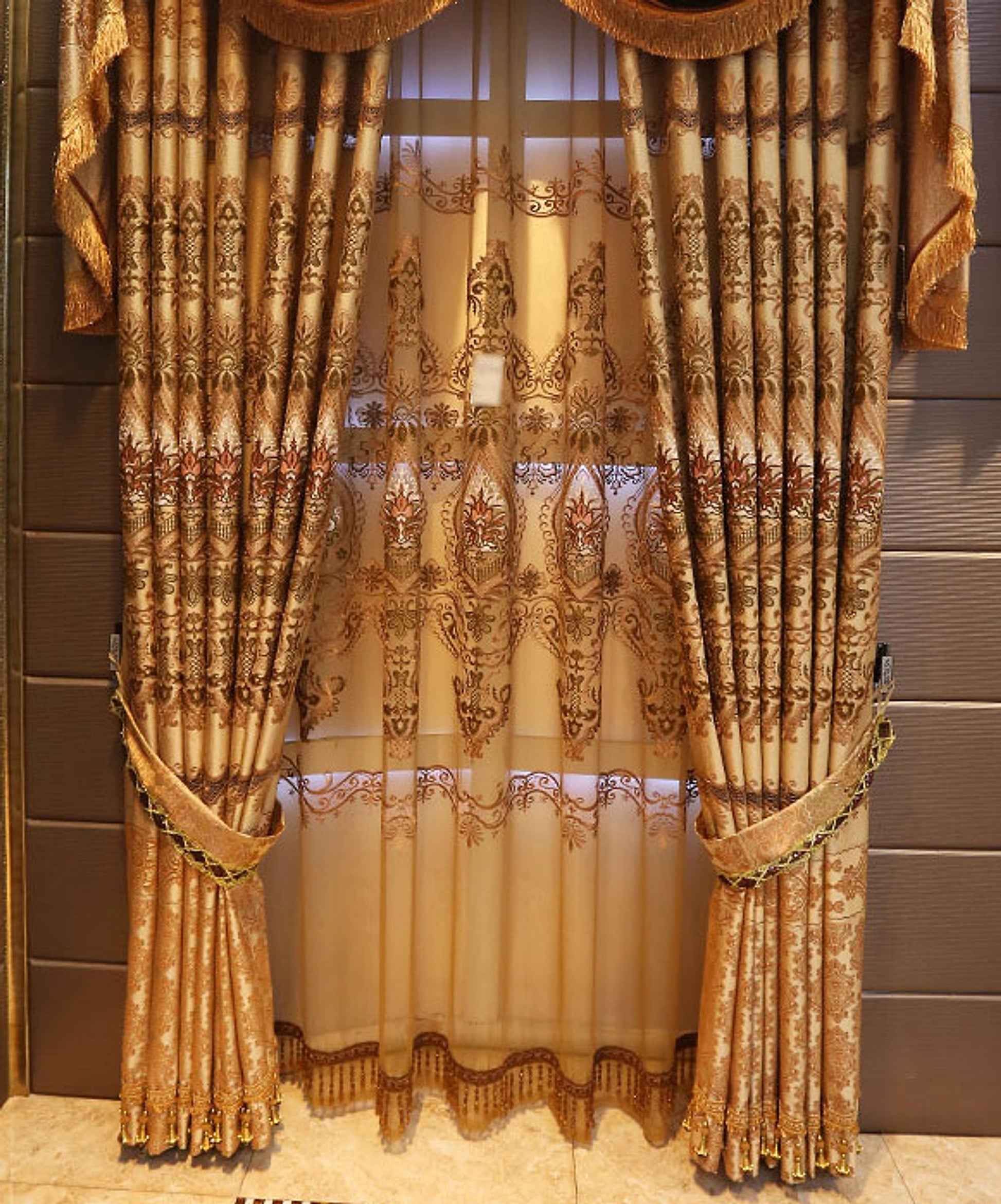 VeloraDrape™ – European Luxury Embroidered Curtains for Grand Spaces - enhanced image 1