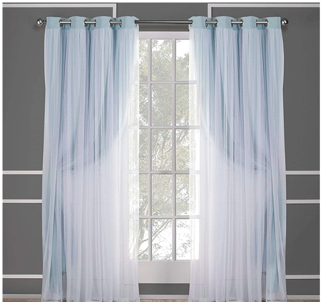 Velura™ – Double Layer Lace-Trim Blackout Curtain - enhanced image 1