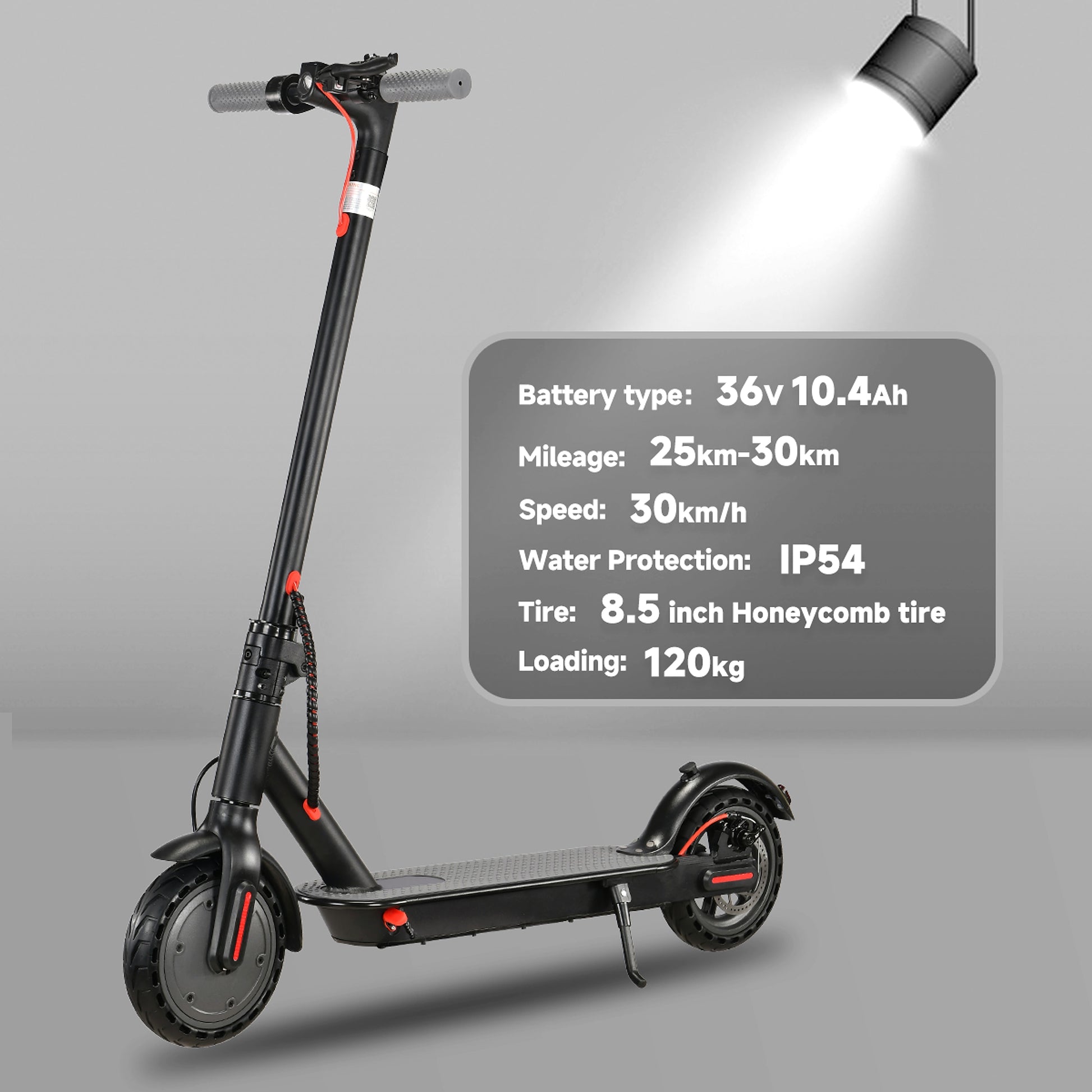 VoltStrider™ Esprit Urban Eight – Smart Electric Scooter (36V, IP-App-Control) - enhanced image 1