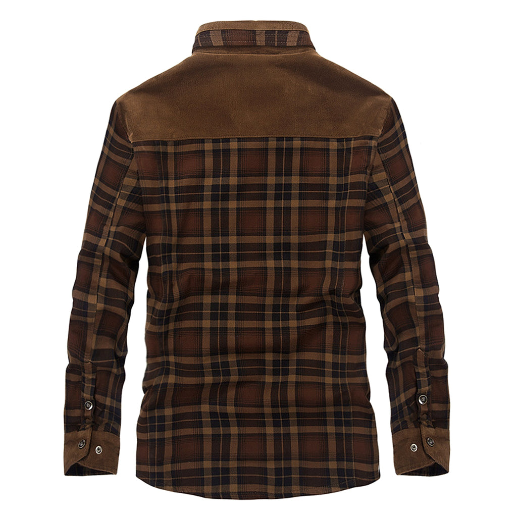 Pure Cotton Plaid Jacket Men - enhanced image 1