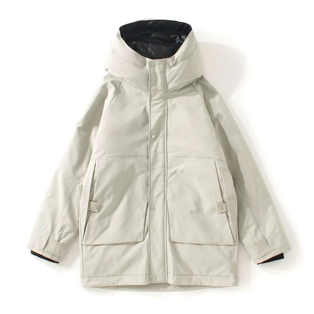 Winter Loose White Duck Down Quality Fashion Jacket Men - enhanced image 1