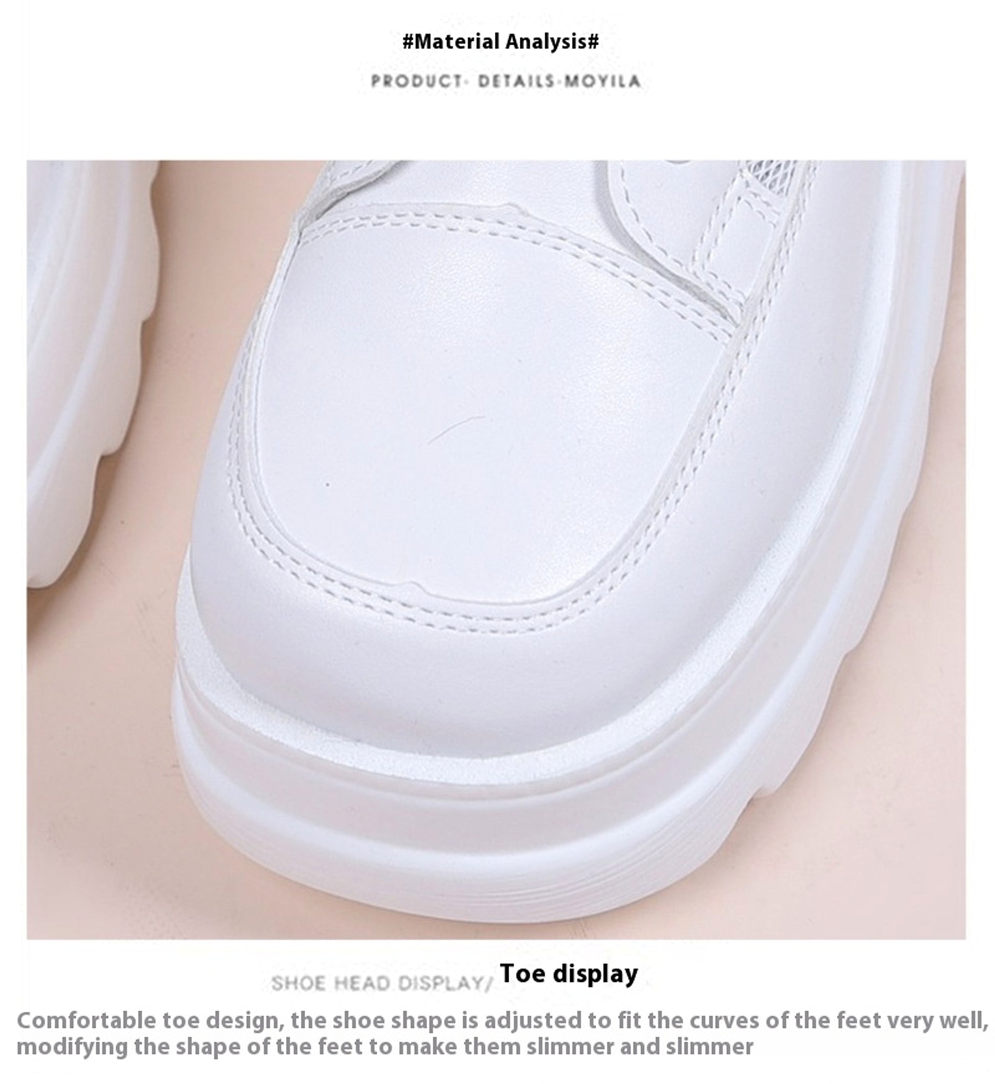 Women's Fashion Lace-up Thick Bottom Casual Daddy Shoes - enhanced image 1