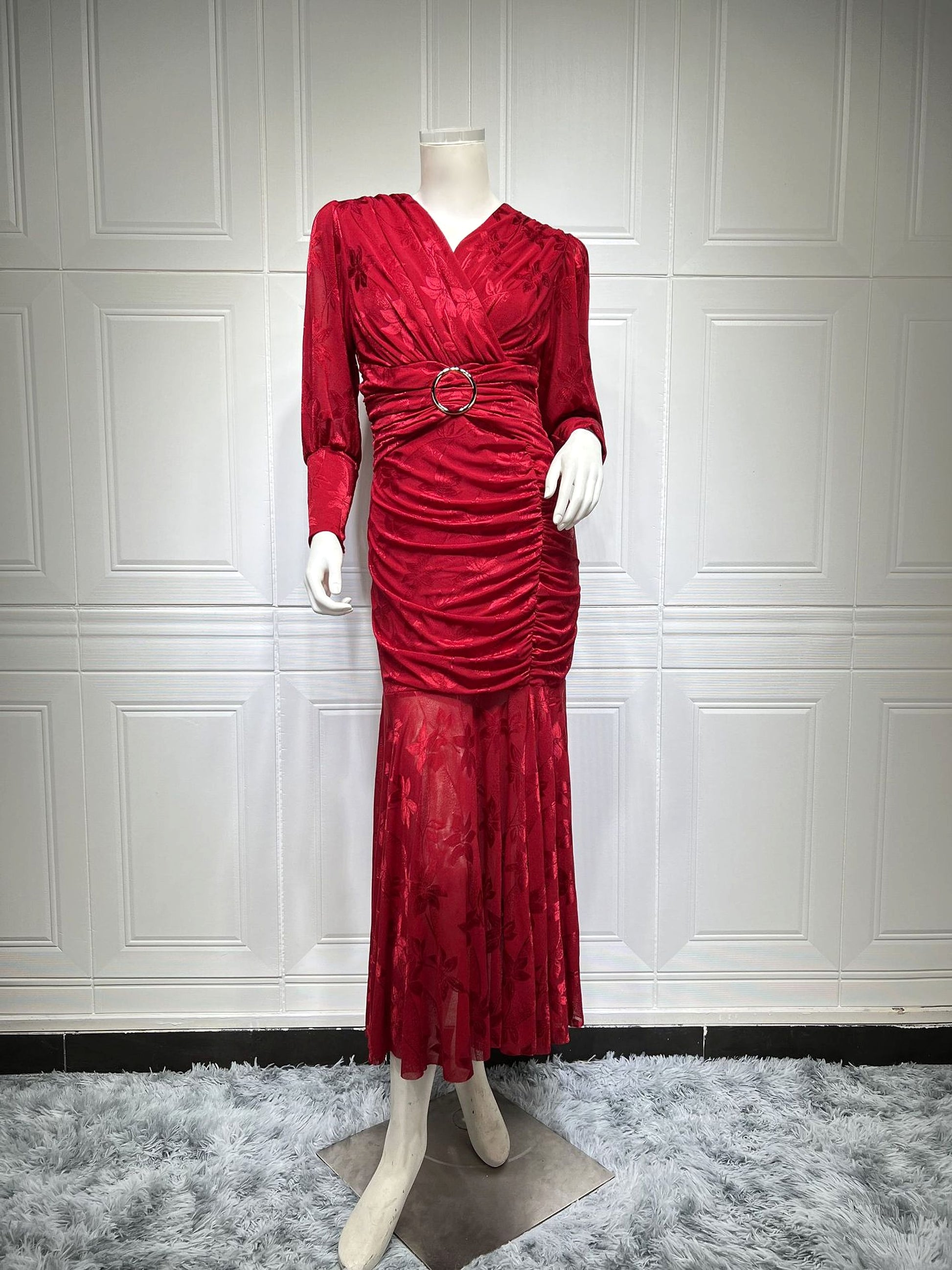 Women's Fashion Street Hipster V-neck Dress - enhanced image 1