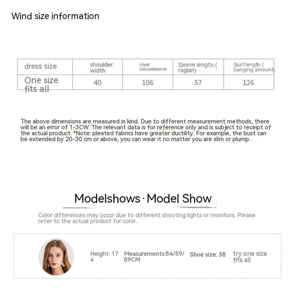 Women's Printed Niche Comfortable Pleated Fashion Dress - enhanced image 1