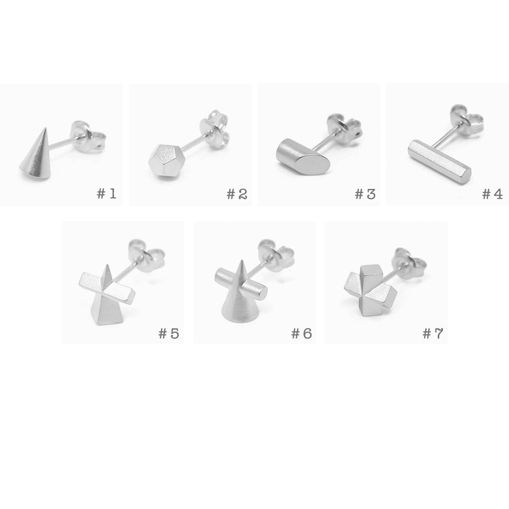 Women's Simple Minimalist Sketch Geometric Earrings - enhanced image 1