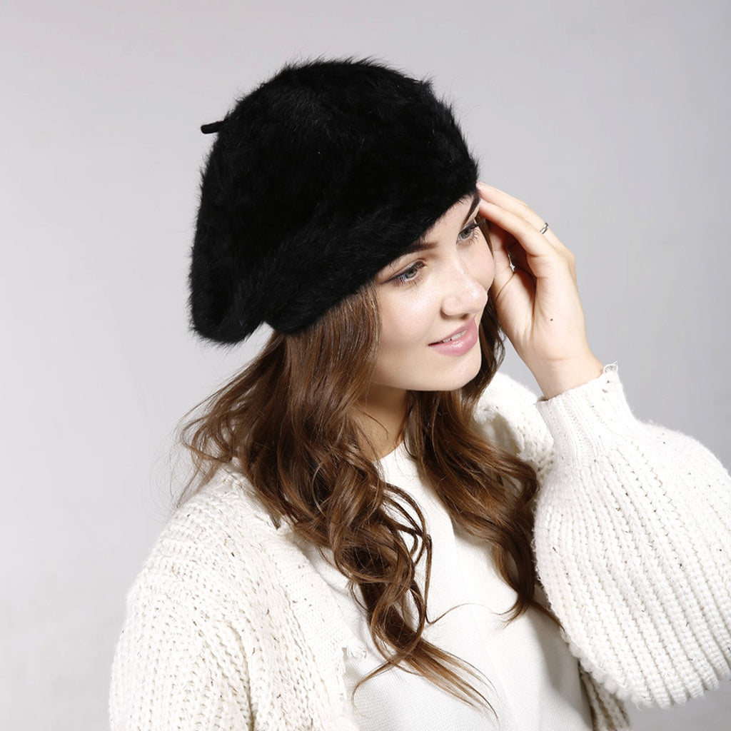 Women's Solid Color Wool Hat - enhanced image 1