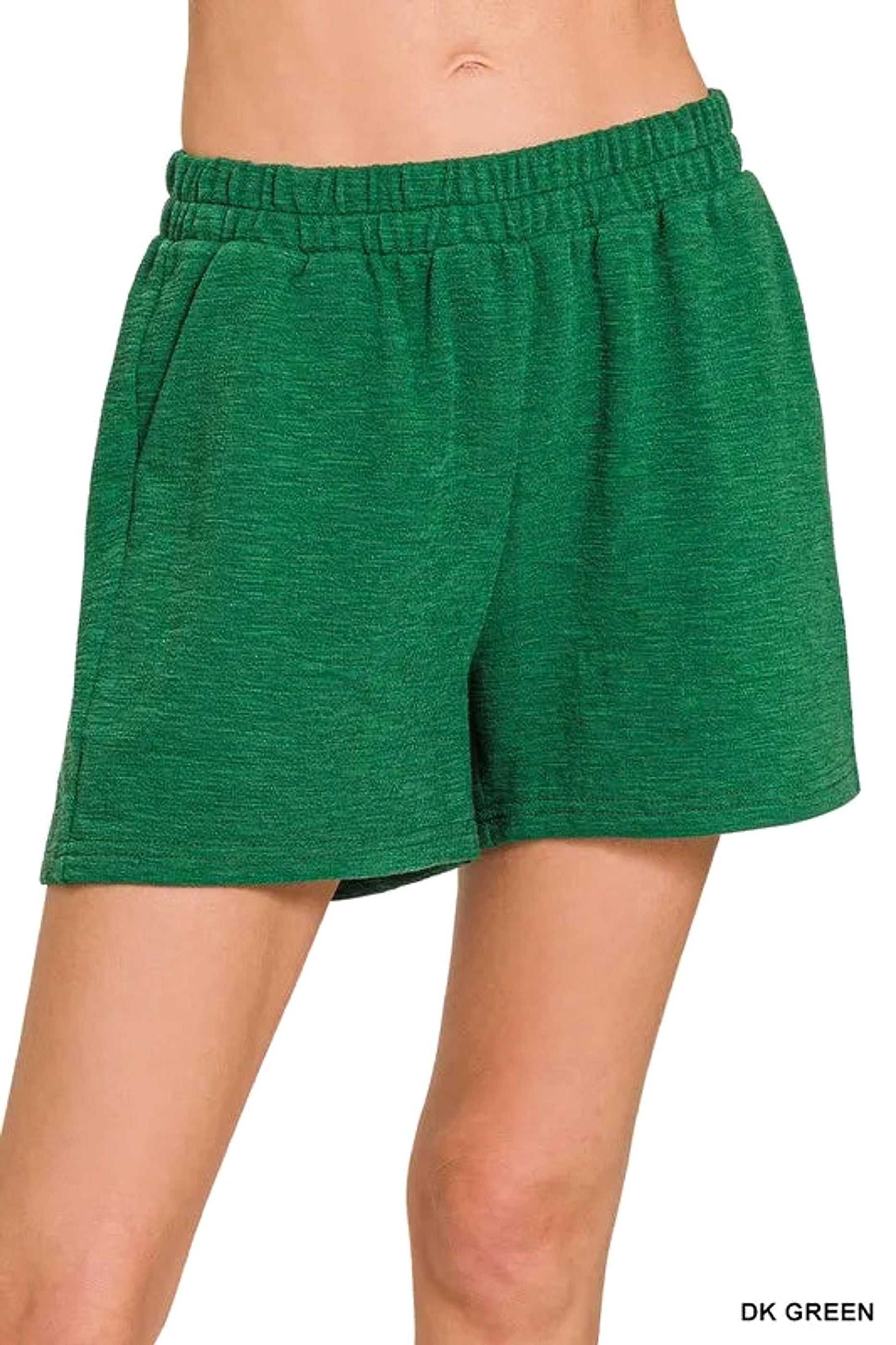 Zenana Cotton Slub Shorts - enhanced image 1