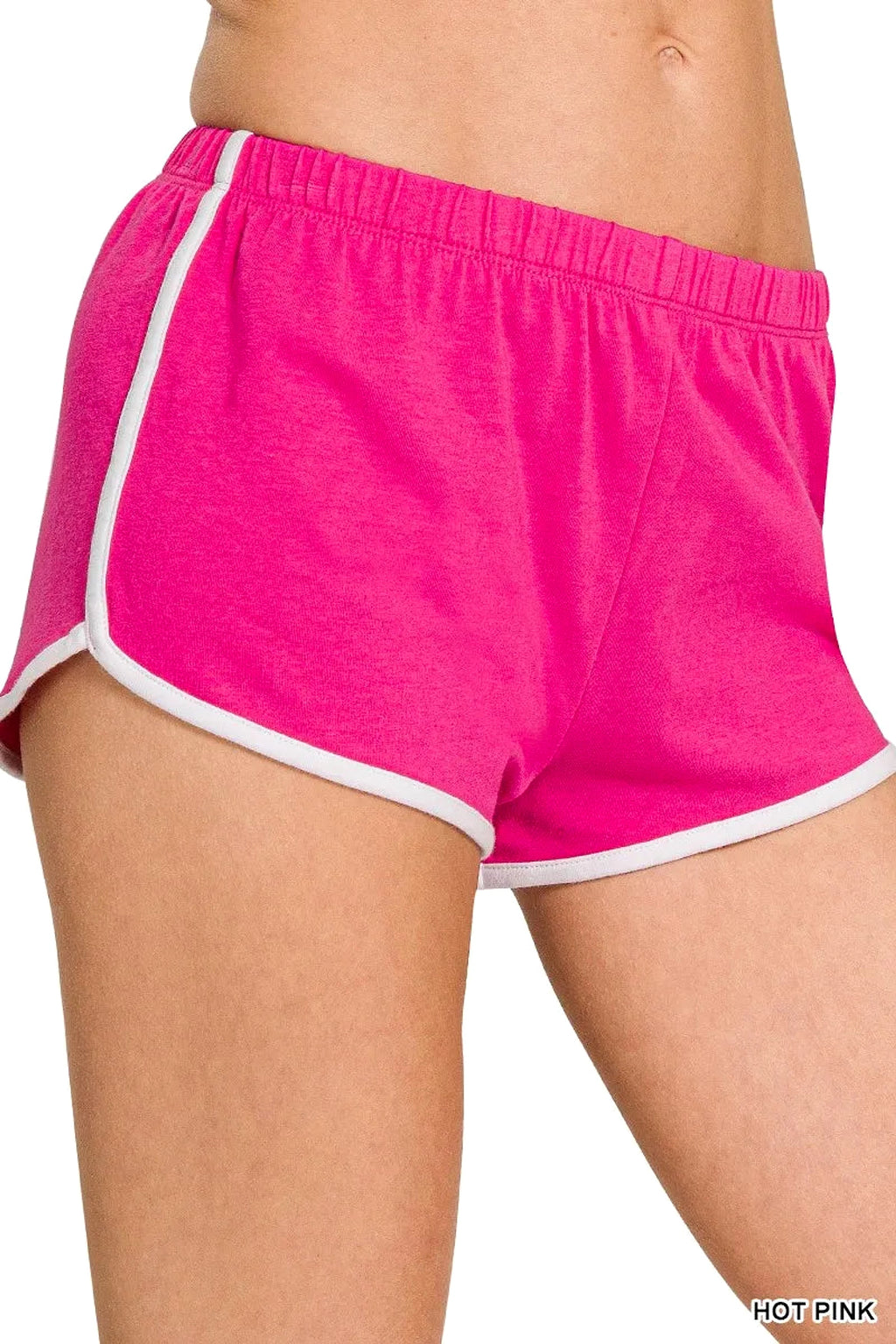 Zenana Elastic Waistband Dolphin Shorts - enhanced image 1