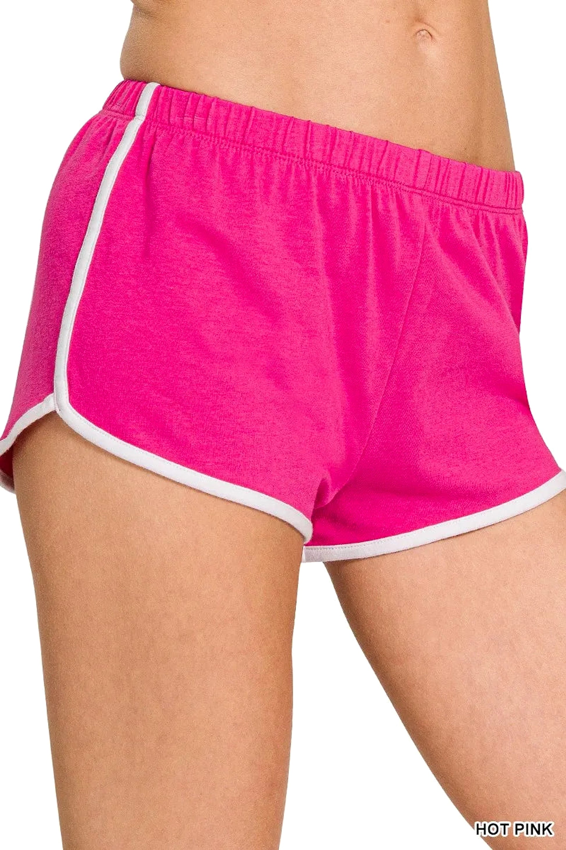 Zenana Elastic Waistband Dolphin Shorts - enhanced image 1