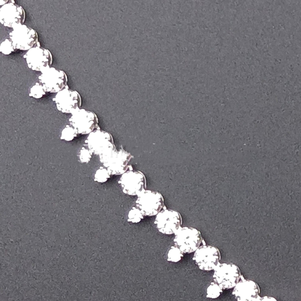 Zhou Hengfu Jewelry S925 Silver Cubic Zirconia Necklace Necklace Women - enhanced image 1