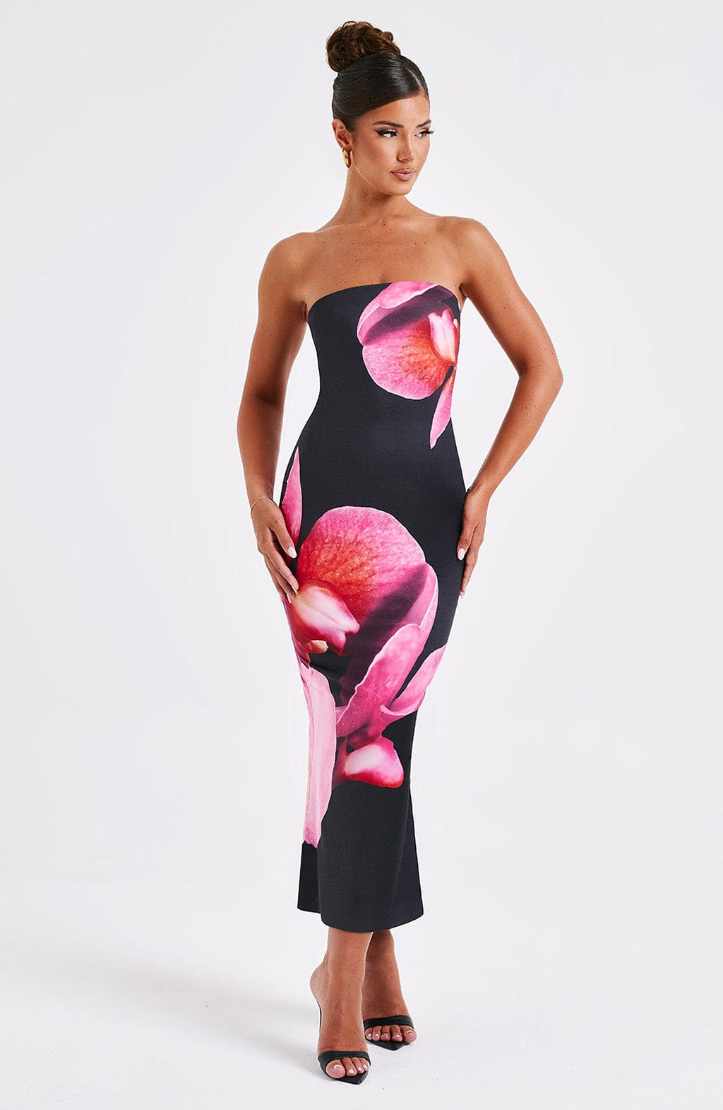 25 Edition – Backless Floral Draped Tube Maxi Dress (NICHE) - enhanced image 2