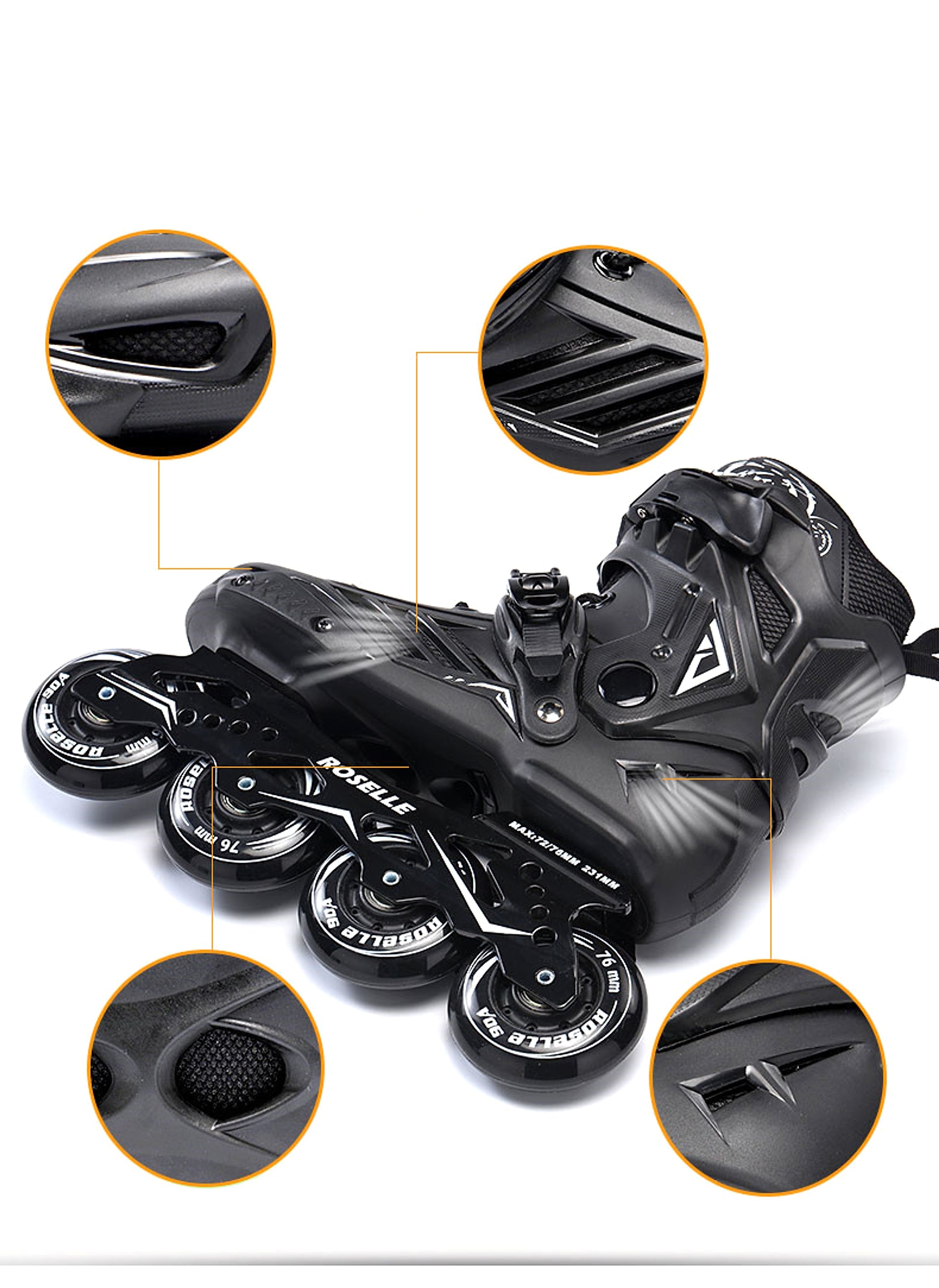 Adult Inline Roller Dkating Beginner Fancy Flat Shoes - enhanced image 2