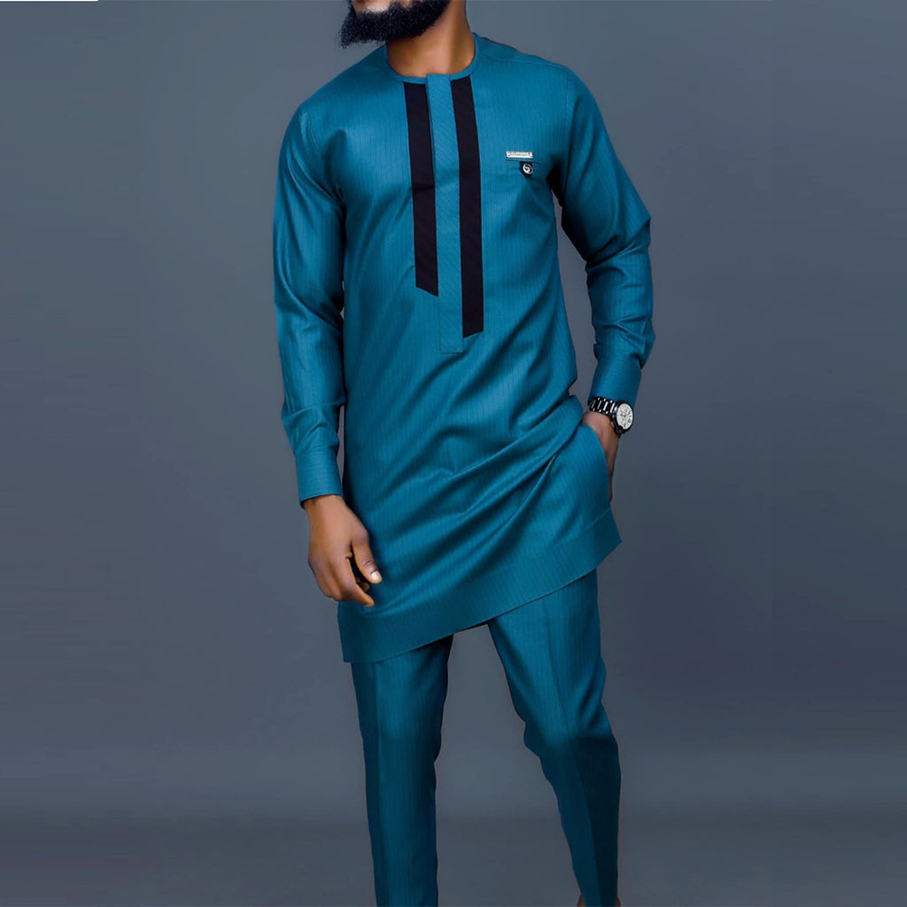 A1. African Ethnic Style Men's Casual 2-piece Set Tracksuit - enhanced image 2