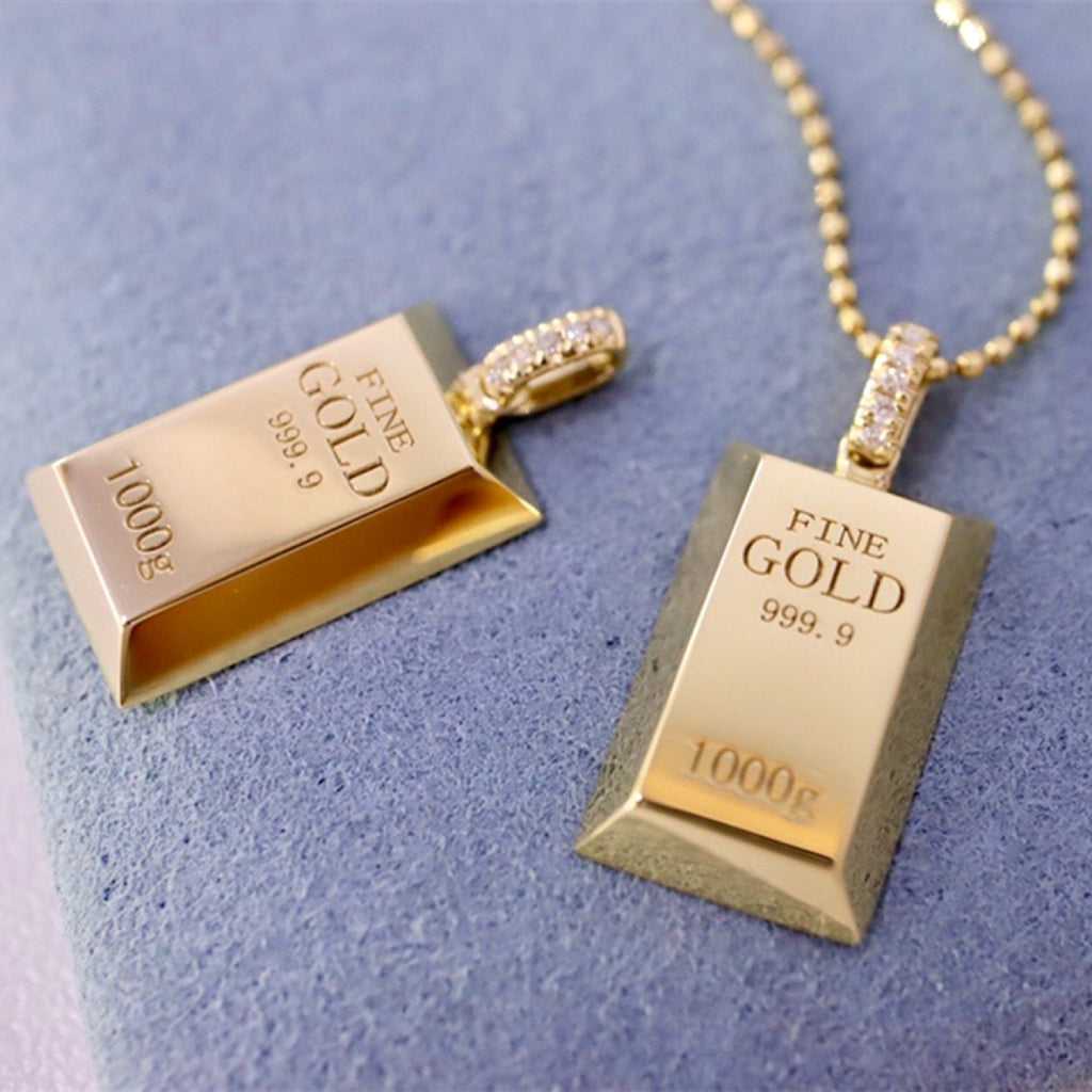 LuxeJewels™ – AurumBar Diamond Pendant Necklace - enhanced image 2