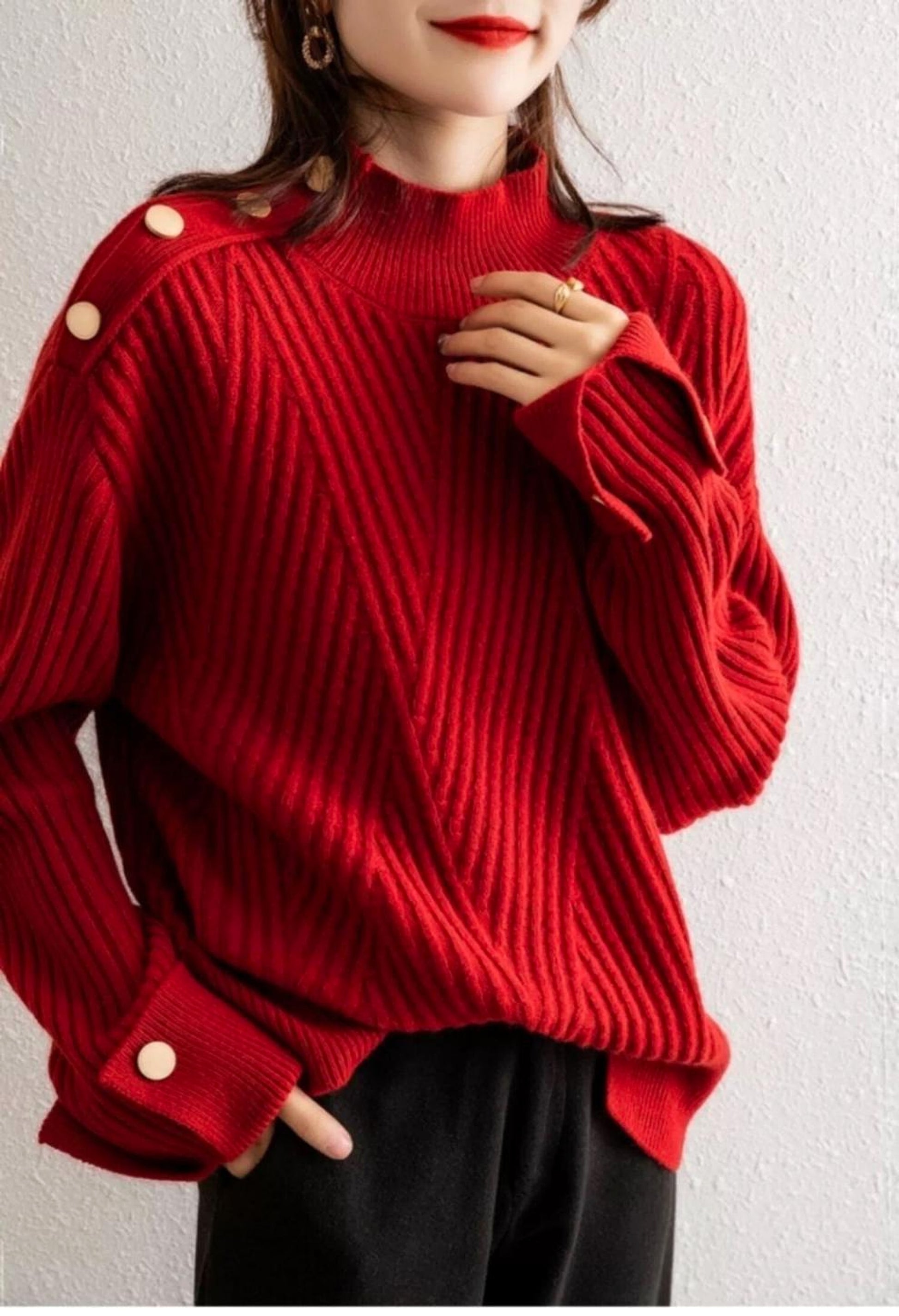 Autumn And Winter - New Half Turtleneck Sweater For Women - enhanced image 2