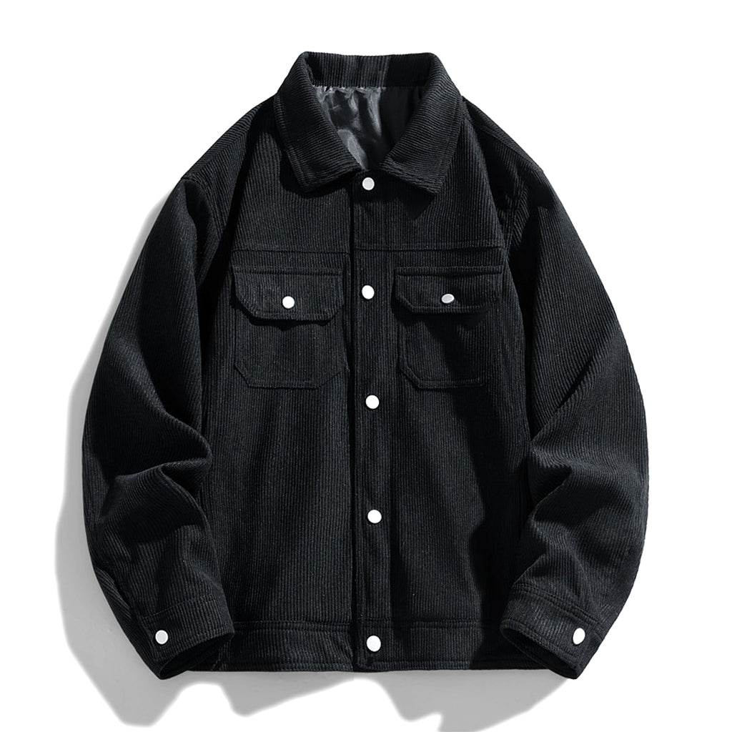 Autumn And Winter New Japanese Style Simple Light Velvet Core Casual Coat Jacket Ment - enhanced image 2