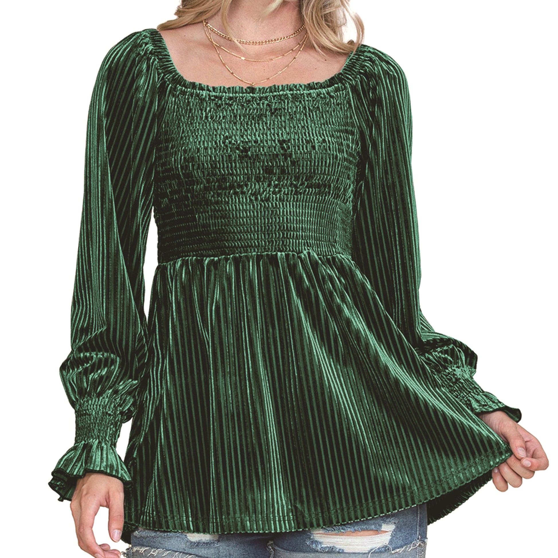 A1. Beauty Clothing Off-the-shoulder Long Sleeve Top For Women - enhanced image 2