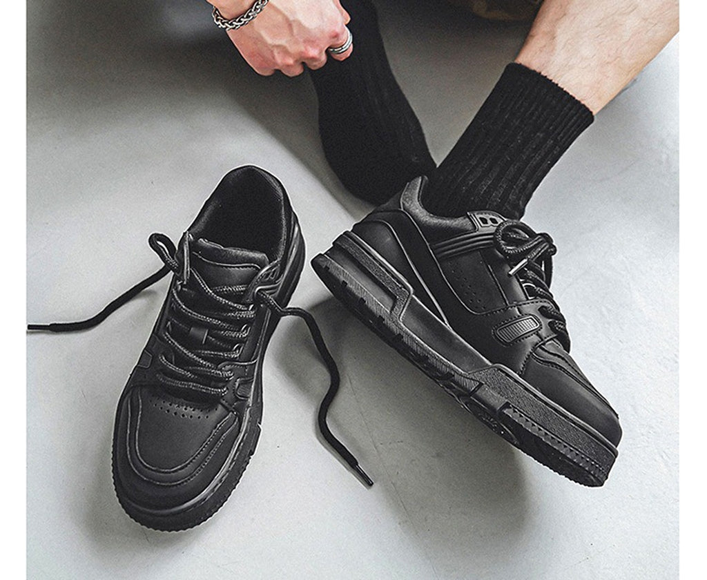Black American Retro Platform Sports Board Shoes - enhanced image 2