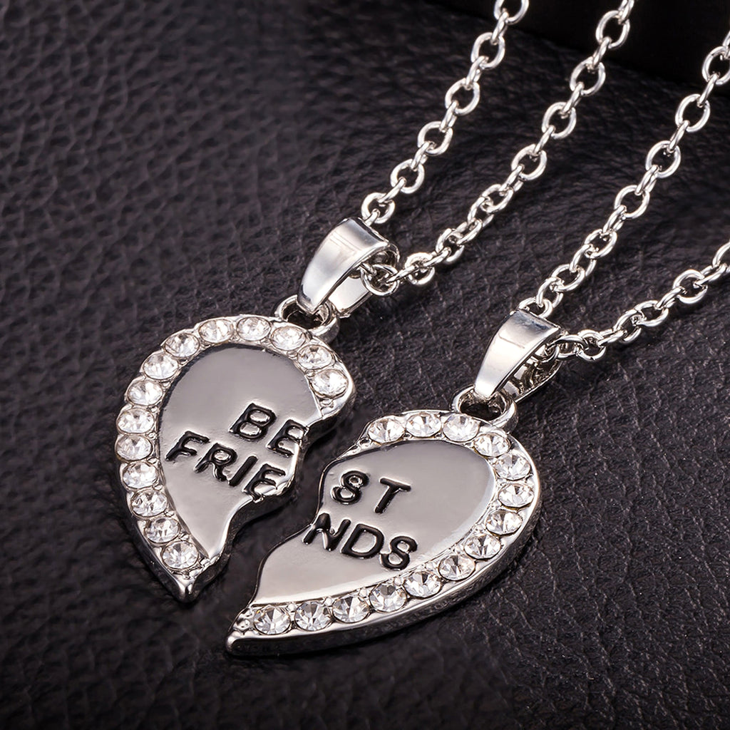 BondedHearts™ – Custom Couple Necklaces (Split Heart Set) - enhanced image 2