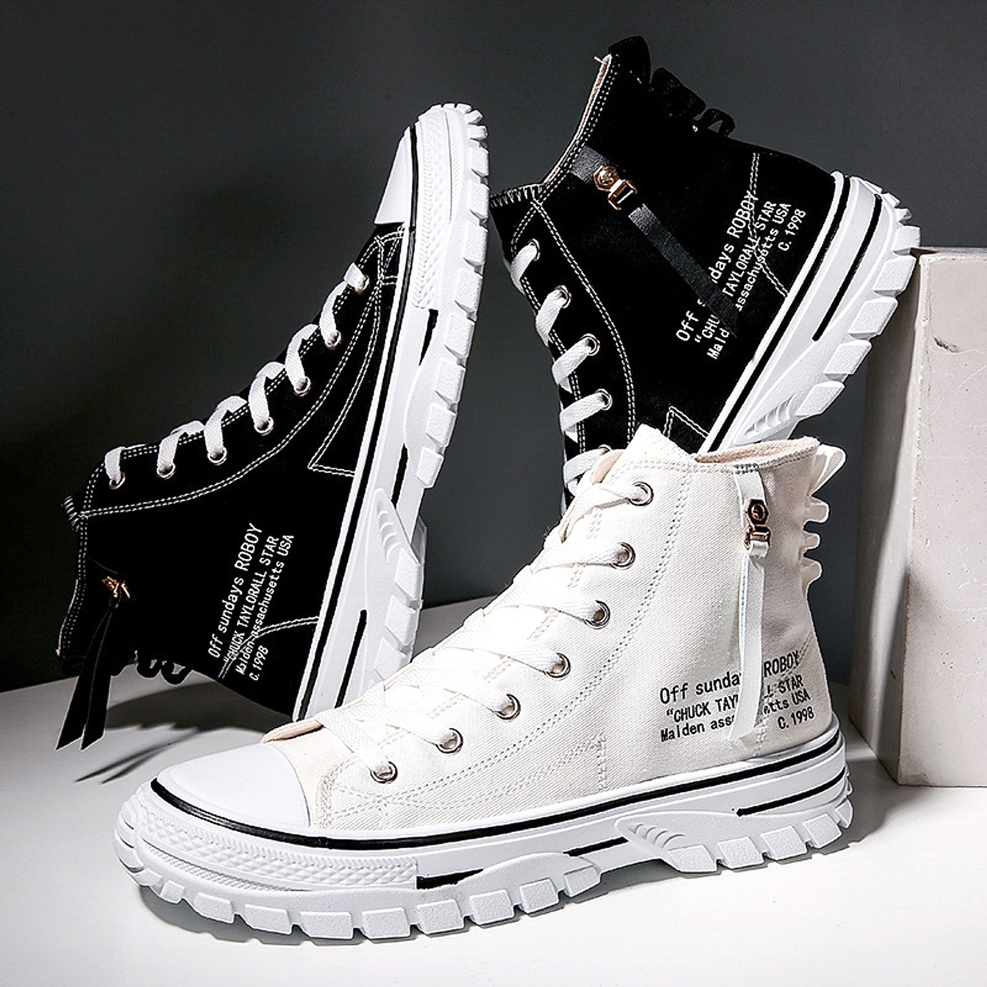 STARKE - Canvas Shoes, Breathable Thick Sole, Board Shoes, Gaobang Casual Shoes - enhanced image 2
